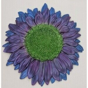 Resin Sunflower Wall Decor - Green/Blue/Purple